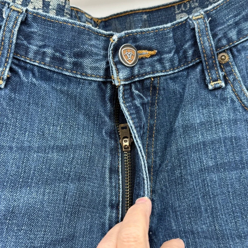 Ariat Mens Jeans Size 34x32 Blue Denim Straight Leg Casual Work Outdoor Chore - Picture 6 of 14